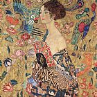 Gustav Klimt Donna con ventaglio (Woman with Fan) painting